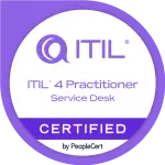 ITIL4 Practitioner in Service Desk badge