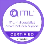 ITIL4 Create, Delivery & Support badge