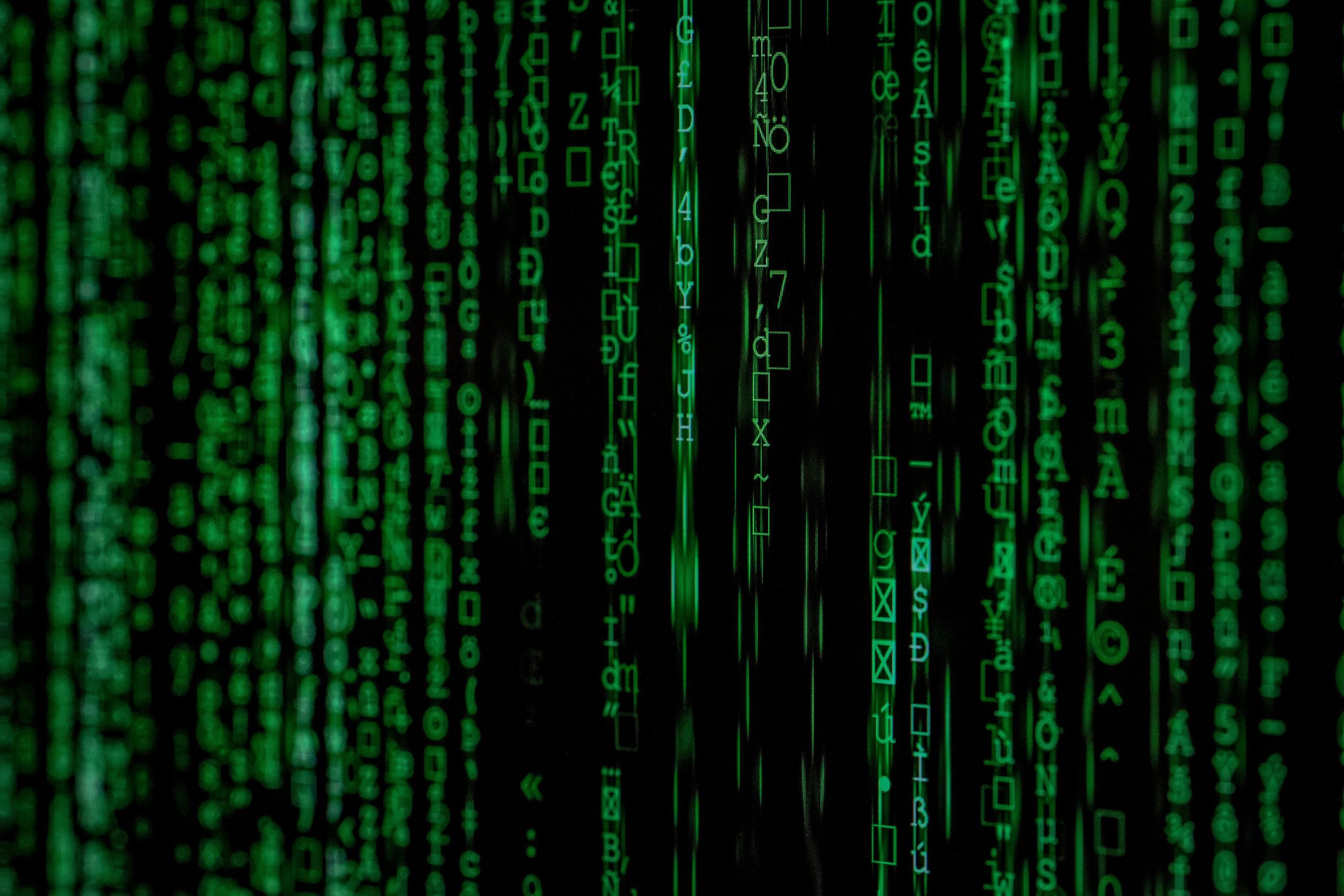 Letters dropping down a greenscreen (like in The Matrix)